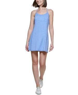 NEW CALVIN KLEIN exercise tank mini dress in blue